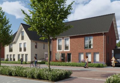 De tweekappers met garage, drie slaapkamers en zolder variëren enigszins qua indeling en uitstraling