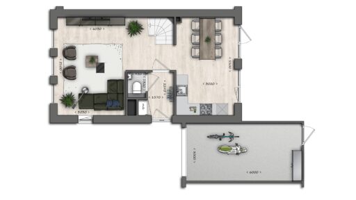 Plattegrond Fase 2 Type B begane grond W03